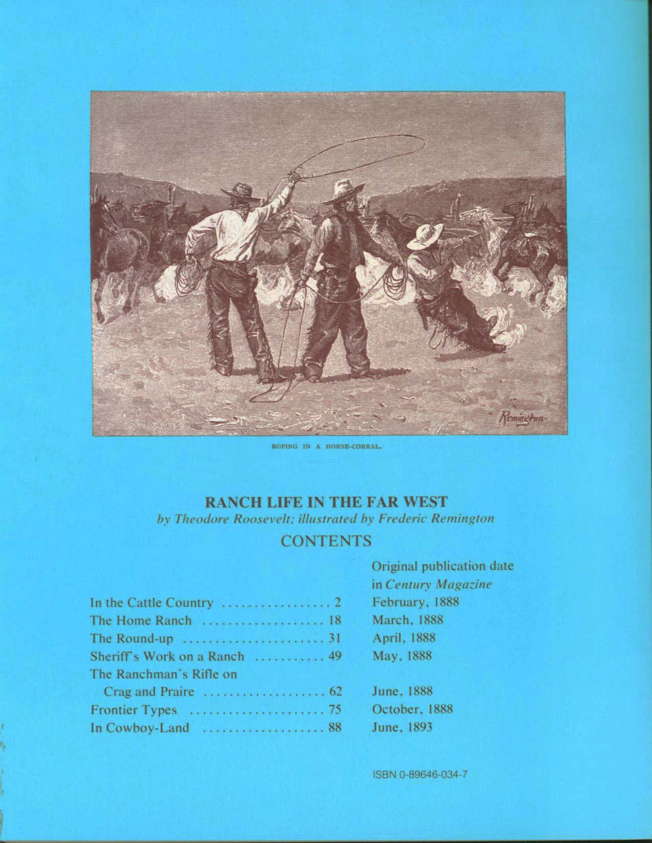 Ranch Life in the Far West. vist0034 back cover